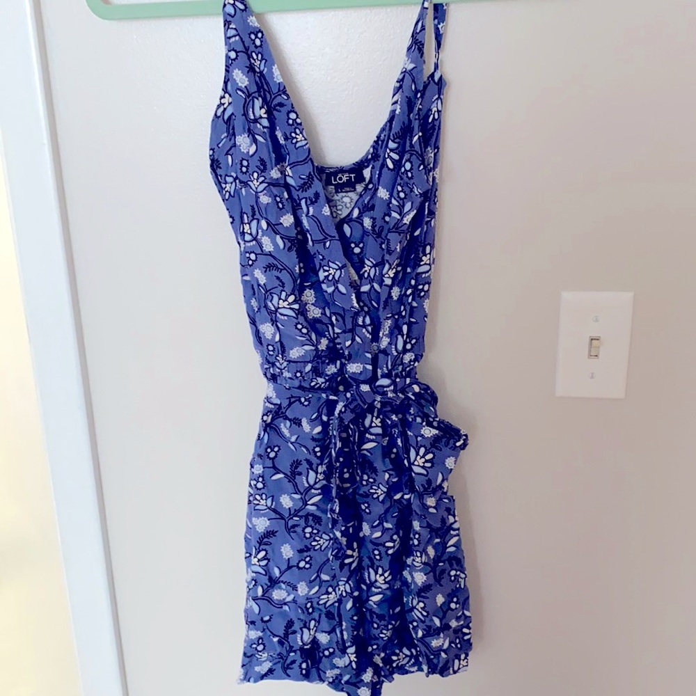 Loft Romper, Large, Tie Waist, Pockets